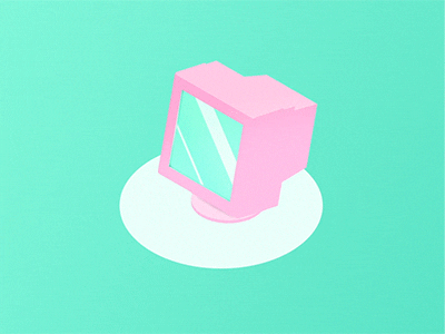 Girly Computer Monitor Animation GIF