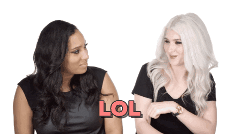 Girly Laugh Makeover Session GIF