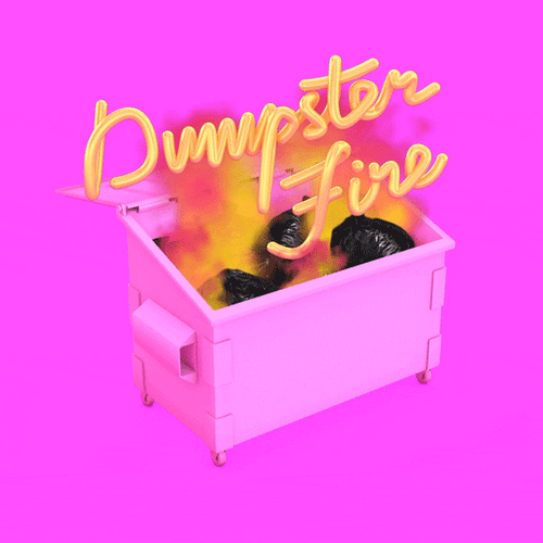 Girly Pink Dumpster Fire GIF
