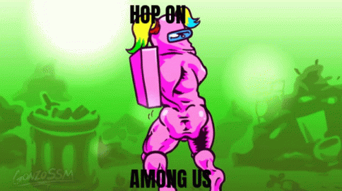 Girly Pink Twerking Among Us Meme GIF