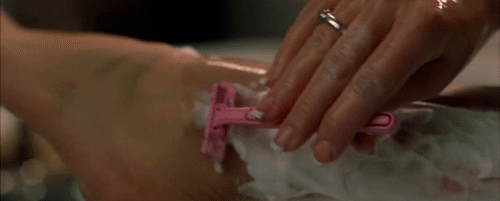 Girly Shaving Leg Hair GIF