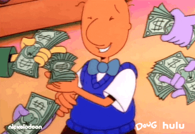 Give Me Money Happy Doug GIF