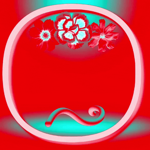 Giving Flowers Moving Text GIF