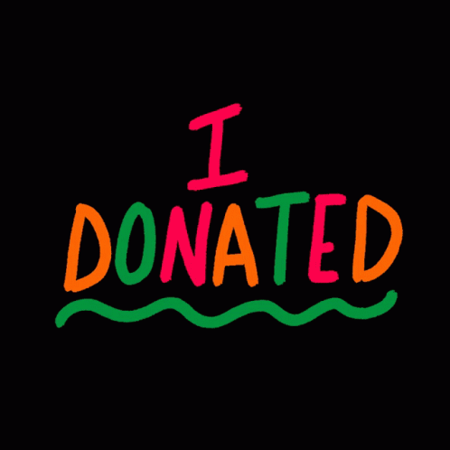 Giving Tuesday Colorful I Donated GIF