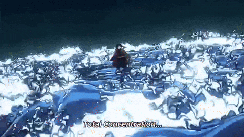 Giyu Demon Slayer Fighting Water Breathing Dead Calm GIF