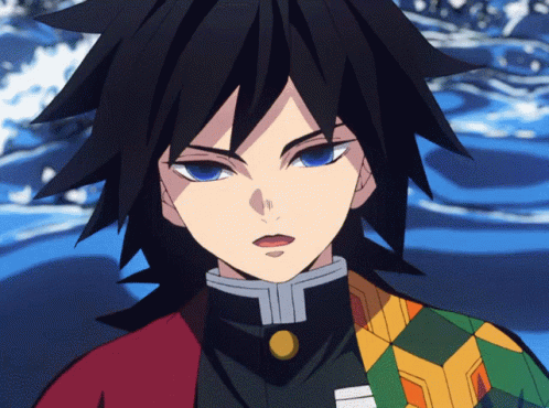 Giyu In The Middle Of Ocean GIF