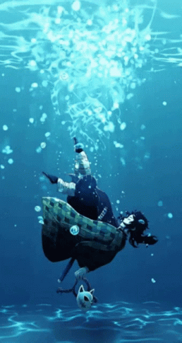 Giyu Underwater Animation GIF