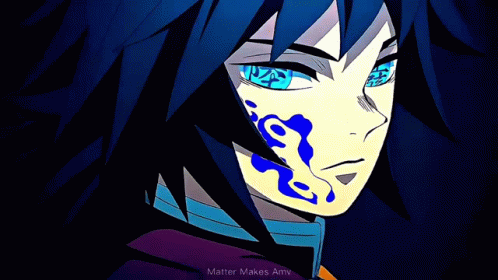 Giyuu Tomioka Blue Tattoo GIF