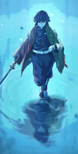 Giyuu Tomioka With Sword Snow GIF