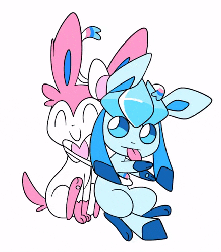 Glaceon And Sylveon Gif GIF