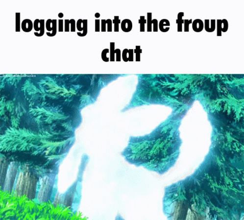 Glaceon Logging Into The Froup Chat GIF
