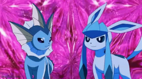 Glaceon Vaporeon Double Attack GIF