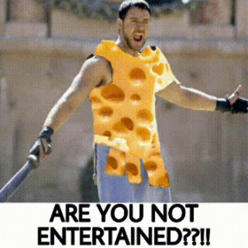 Gladiator Maximus Pizza Suit Meme GIF