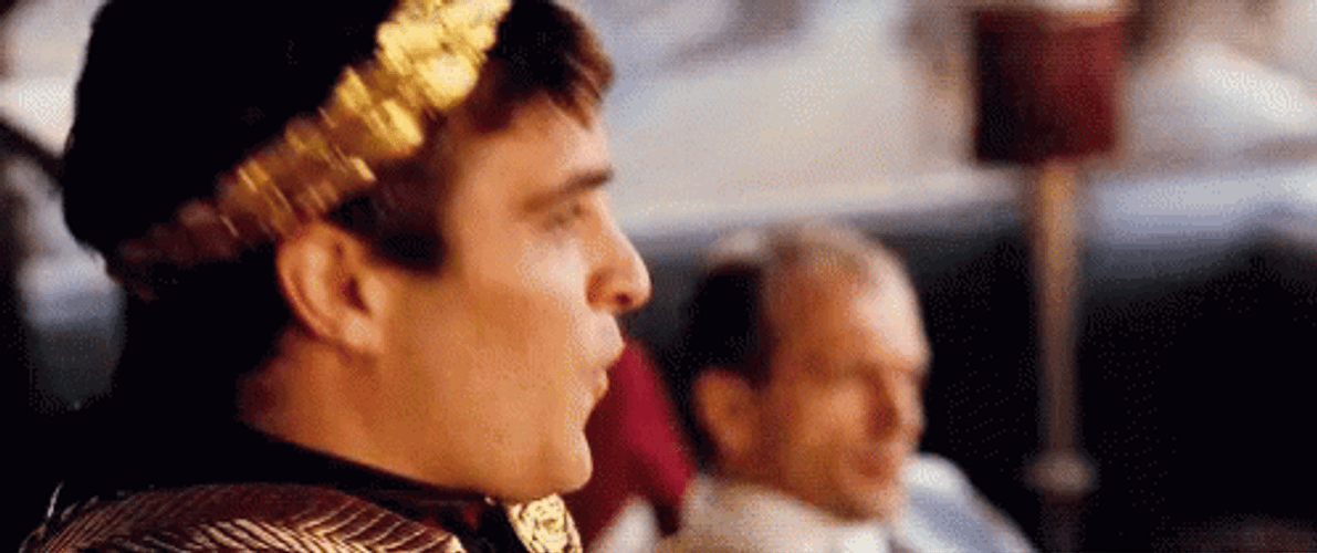 Gladiator Commodus Mocking Reaction GIF