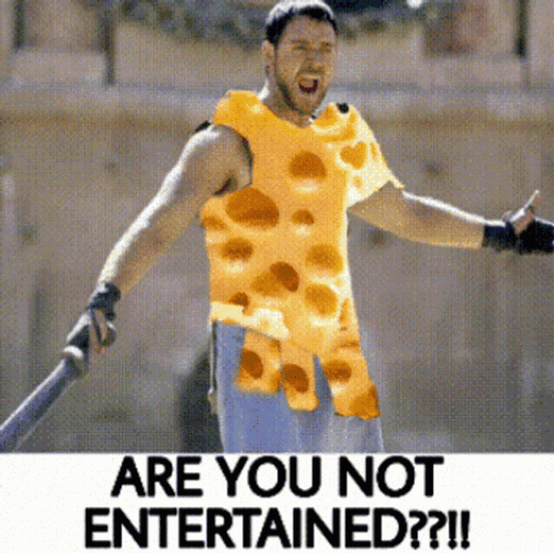Gladiator Maximus Pizza Suit Meme GIF