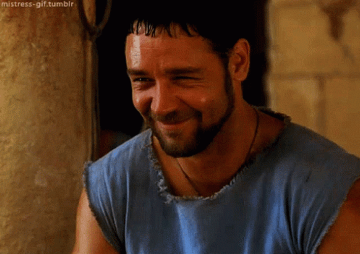 Gladiator Maximus Timid Smile GIF