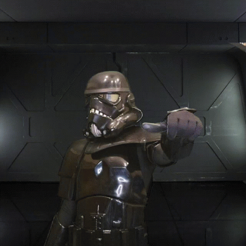 Gladiator Parody Thumbs Up Storm Trooper GIF