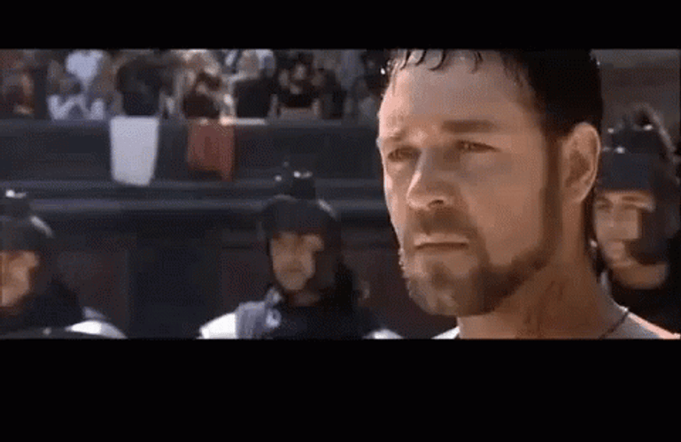 Gladiator Russel Crow Talking GIF