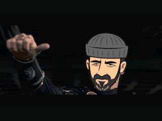 Gladiator Thumbs Up Bearded Cartoon Man GIF