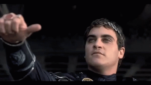 Gladiator Thumbs Up Commodus Joaquin Phoenix GIF
