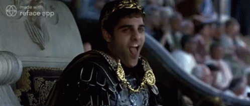Gladiator Thumbs Up Commodus Reface App GIF