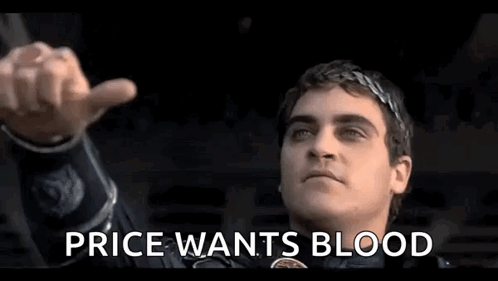 Gladiator Thumbs Up Price Wants Blood GIF