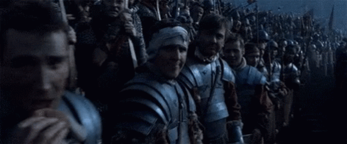 Gladiator War Scene Maximus Addressing Soldiers GIF