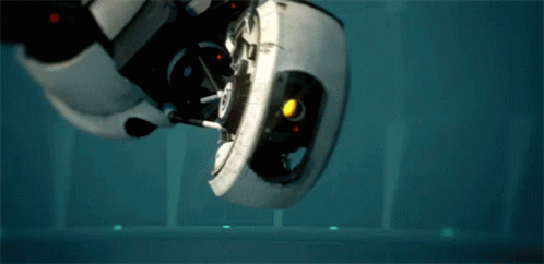 Glados From Portal 2 Looking GIF