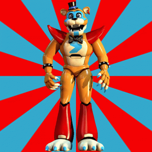 Glamrock Freddy Colorful Background GIF