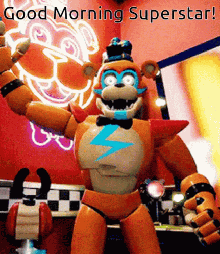 Glamrock Freddy Good Morning Superstar GIF