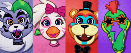 Glamrock Freddy Heads With Friends GIF