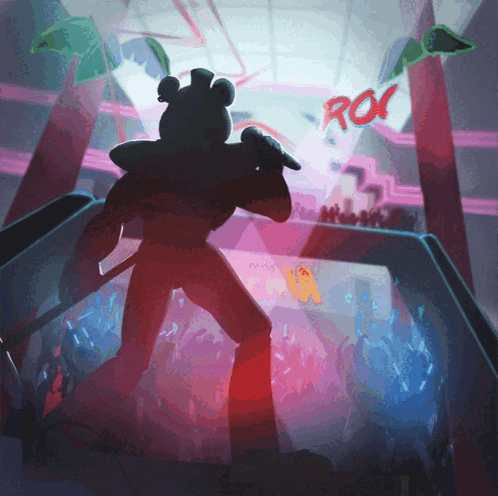 Glamrock Freddy Rock Singing GIF