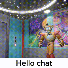 Glamrock Freddy Shows Robotic Chest GIF