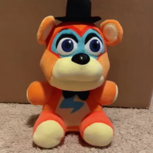 Glamrock Freddy Stuffed Toy GIF