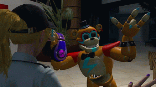 Glamrock Freddy Teasing GIF