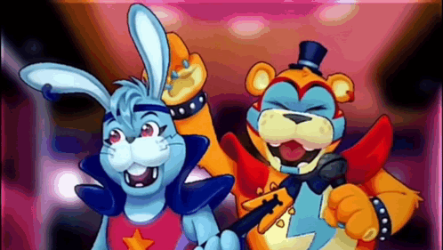 Glamrock Freddy Touching Bunny Ear GIF