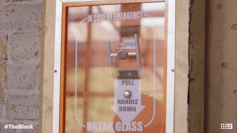 Glass Breaking Fiore Alarm Cabinet GIF