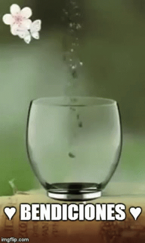 Glass Filled Up Bendiciones Sticker GIF