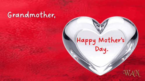 Glass Heart Saying Grandmother You Are Amazing