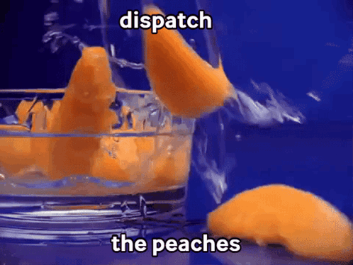 Glass of Water With Peaches Dispatch the Peaches