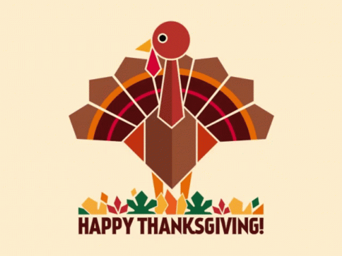 Glass Turkey Animated Thanksgiving GIF