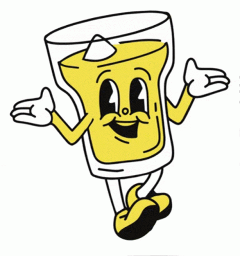 Glass With Arms Legs and Face