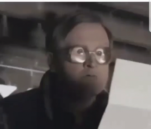 Shocked Guy Wearing High Graded Glasses GIF