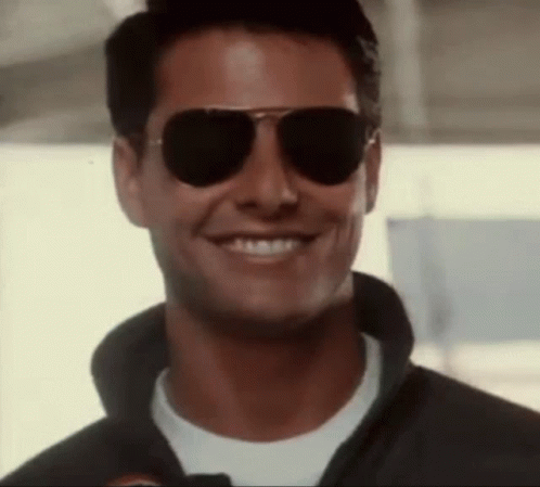 Tom Cruise Top Gun Glasses GIF
