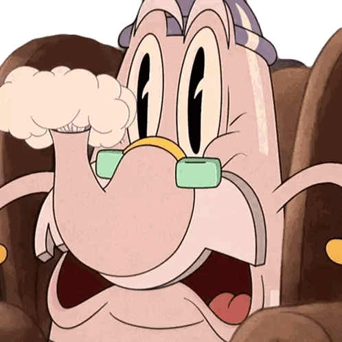Glasses and Hat Character With Elephant Nose