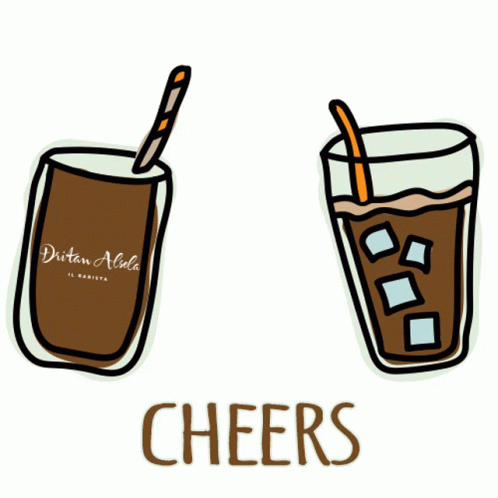 Glasses Of Choco Cheers Meme GIF