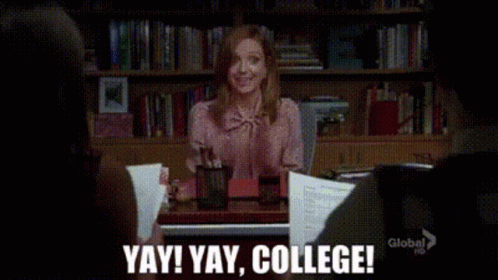 Glee Emma Pillsbury Excited Yay Yay College GIF
