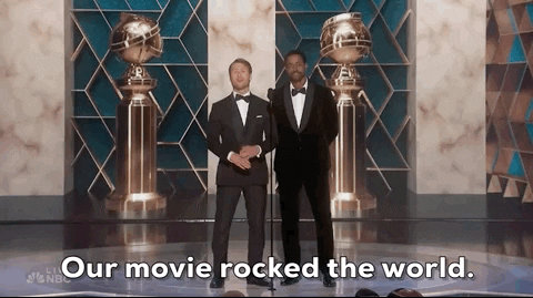 Glen Powell Golden Globes Presenter GIF