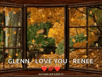 Glenn Love You Renee Autumn Greeting Card