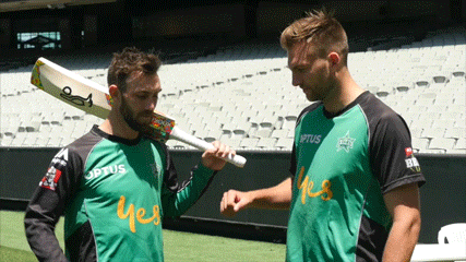 Glenn Maxwell Fist Bump GIF